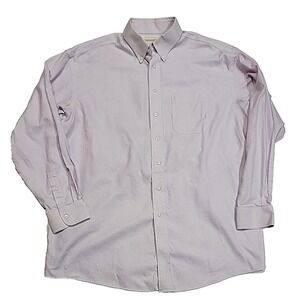 Gold Label Non Iron Easy Wash Purple Active Houndstooth Dress Shirt Men's 17/35